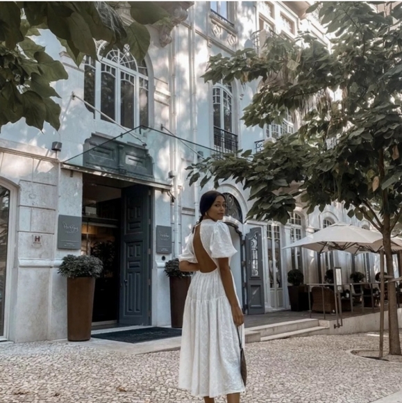 Zara textured voluminous open back dress - Picture 2 of 10